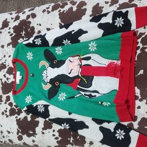 Cow Christmas sweater